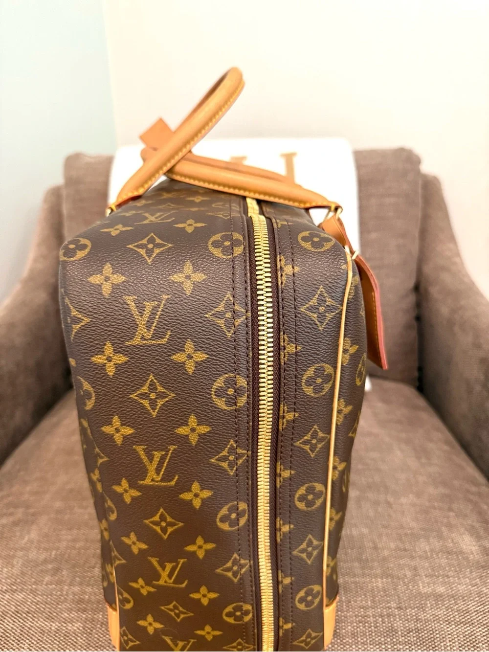 Authentic Louis Vuitton Sirius 45 travel bag M41408 brown monogram LV unisex